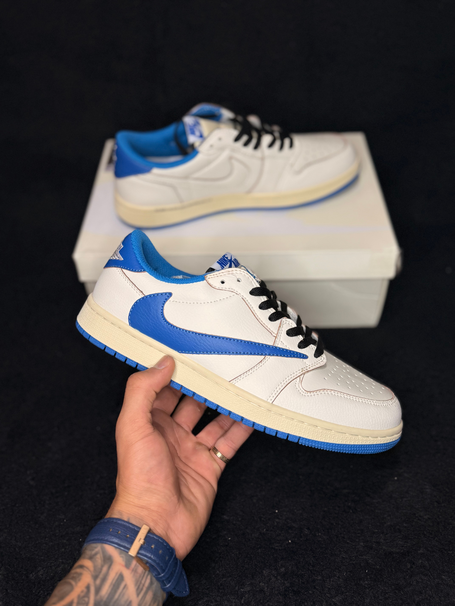 Travis Scott x Fragment x Air Jordan 1 Low OG “Military Blue”